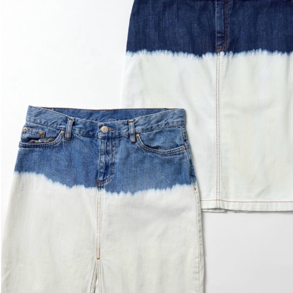 NWT URBAN OUTFITTERS Urban Renewal Eddie Bauer Blue Denim Skirt - Picture 2 of 8